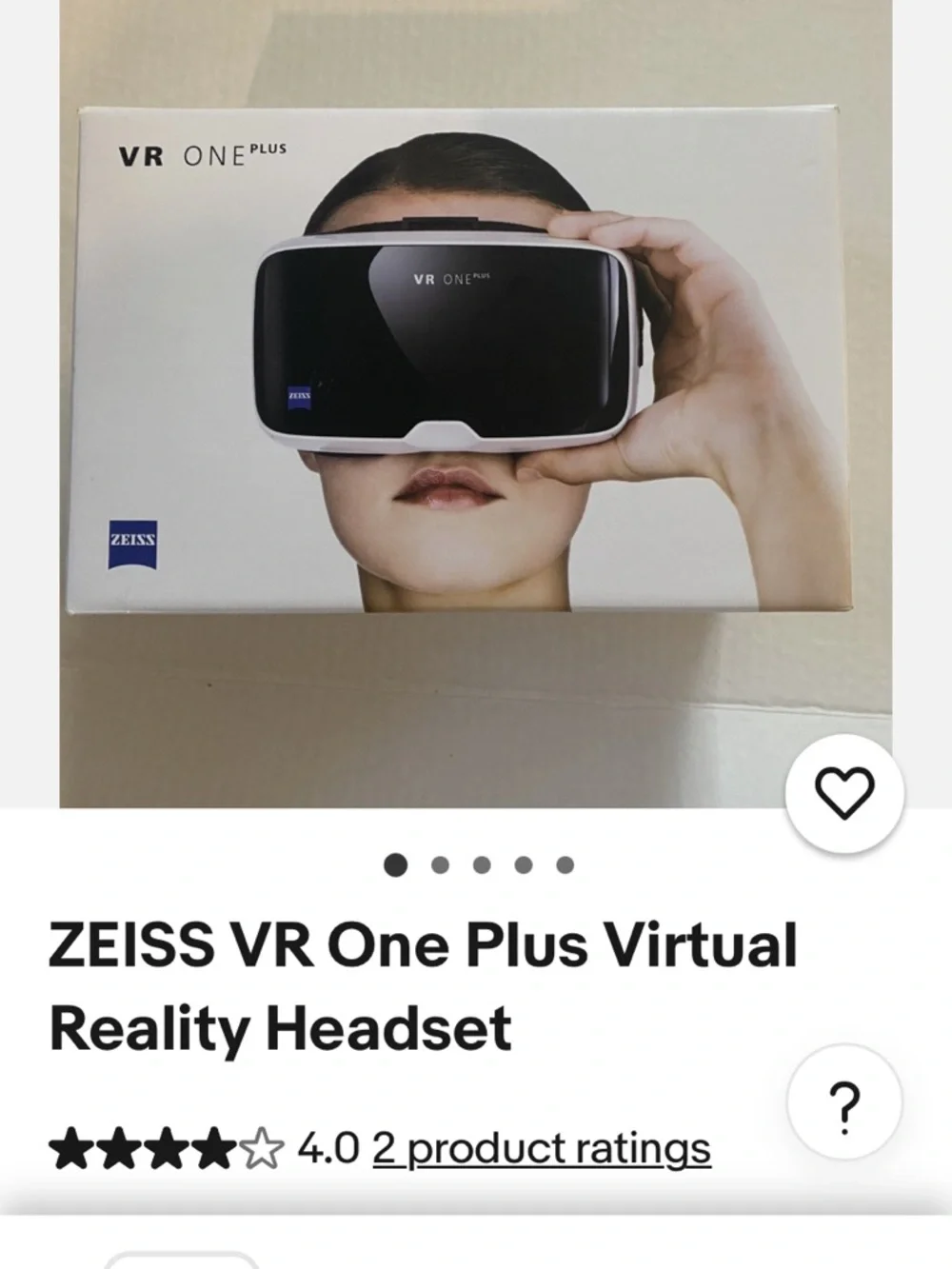 VR One Plus Smartphone VR Headset - White and Black